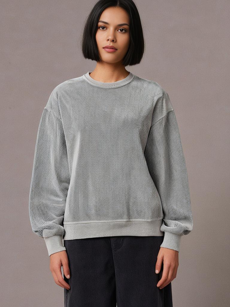 Relaxed Corded Sweatshirt